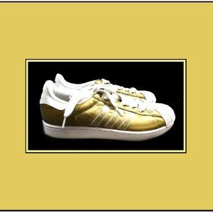 New Mens Adidas Superstar Gold Shoes, 12
